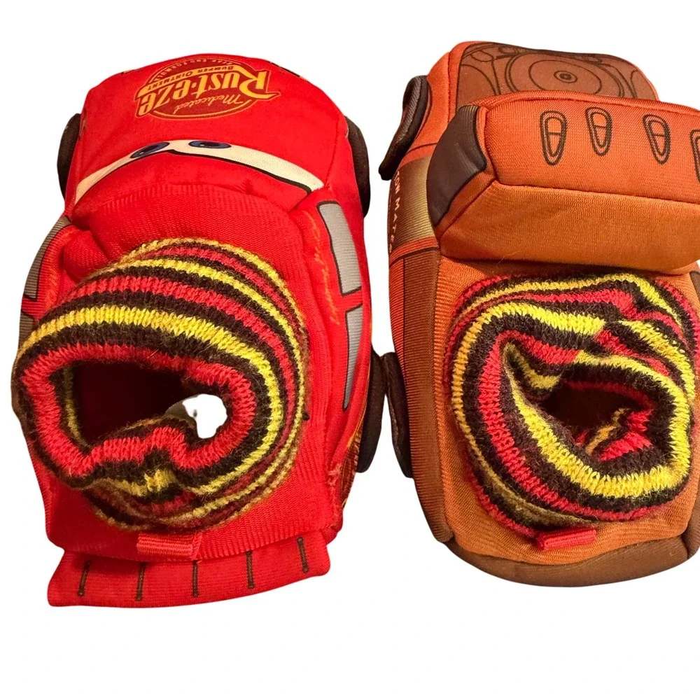 Disney Cars Toddler Boys Size 7-8 Slippers Lightning McQueen Tow Mater Sock Top